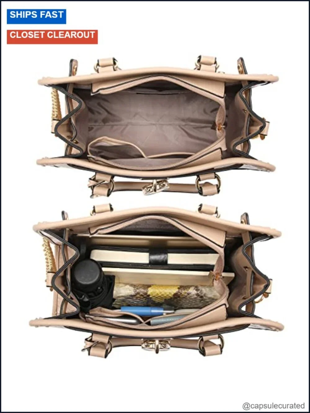 Vegan Leather Satchel Handbag Set with Wallet, Top Handle Purse, Work Bag,